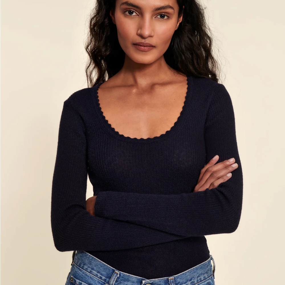 Rouje terry top navy 💙